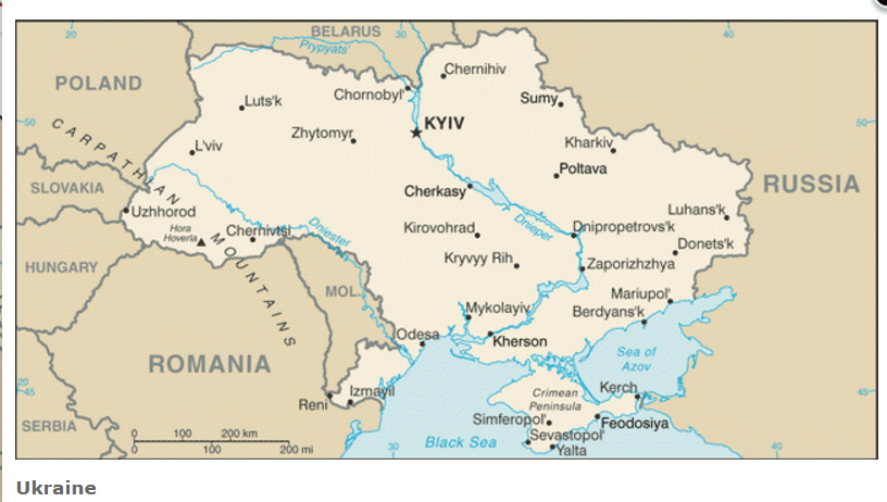 Map of Ukraine